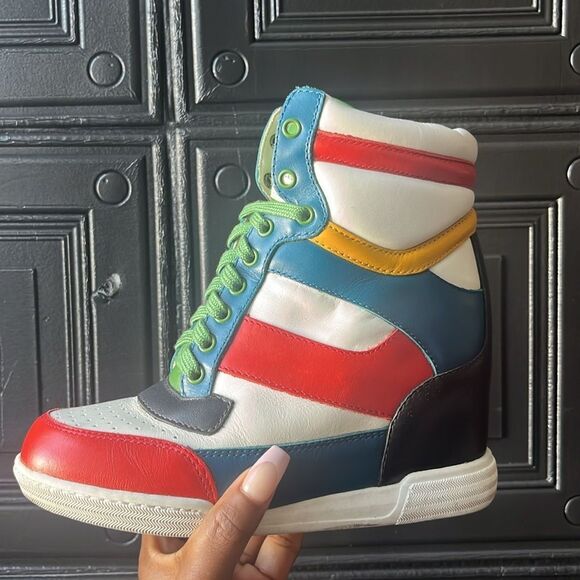 Marc by Marc Jacobs Leather Wedge Sneakers